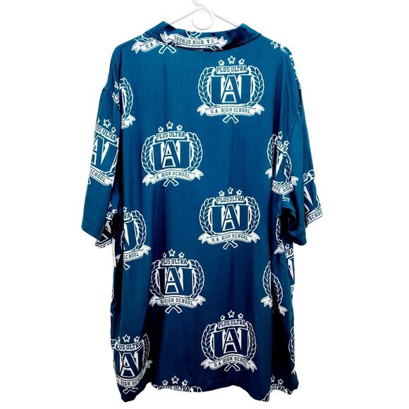 My Hero Academia Mens Plus Ultra U.A. High School Button-Up Shirt 2XL Anime Fans - Picture 2 of 8